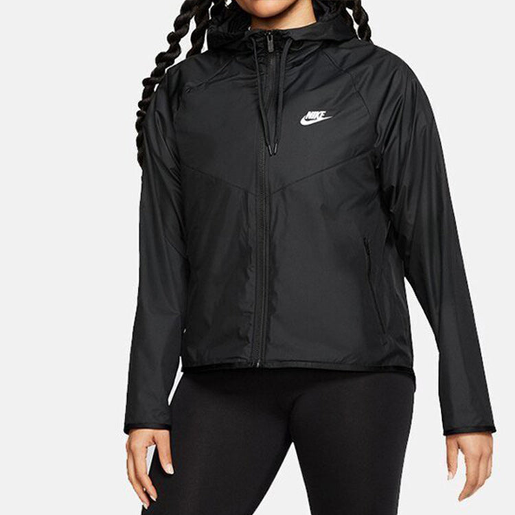 (WMNS) Nike Sportswear Windrunner Zipper Hooded Jacket Black BV3940-010