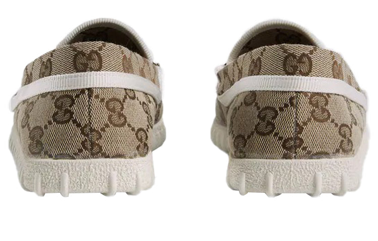 (WMNS) Gucci Driver With Horsebit Web 'Beige' 655468-2HK70-9794