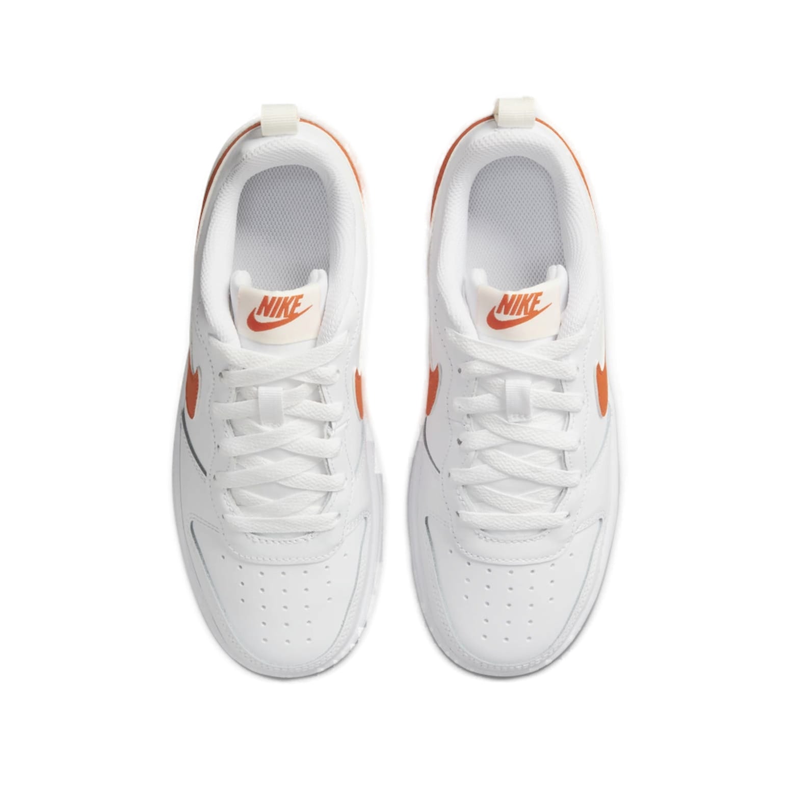 (GS) Nike Court Borough Low 2 'White Orange' BQ5448-114