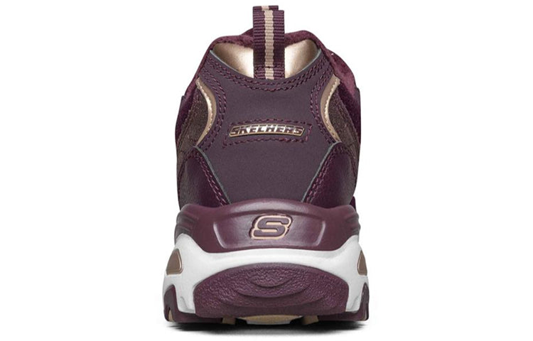 (WMNS) Skechers D'lites Running Shoes Red 66666078-BURG