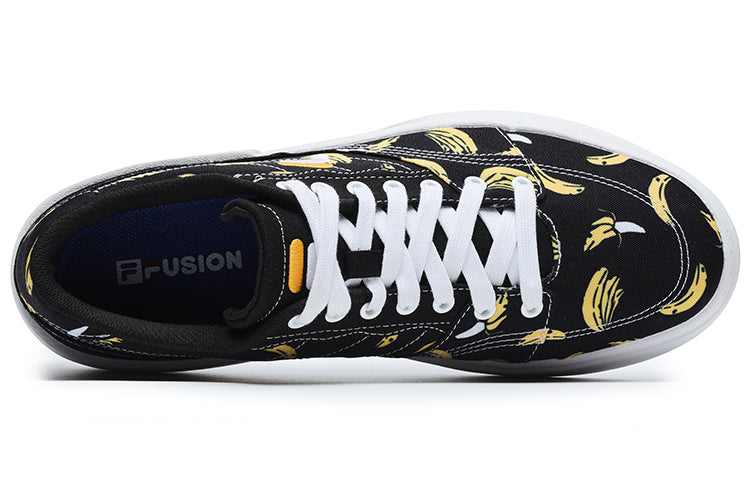 (WMNS) FILA FUSION Classic Skate Shoes 'Black Yellow' T12W232316FBD