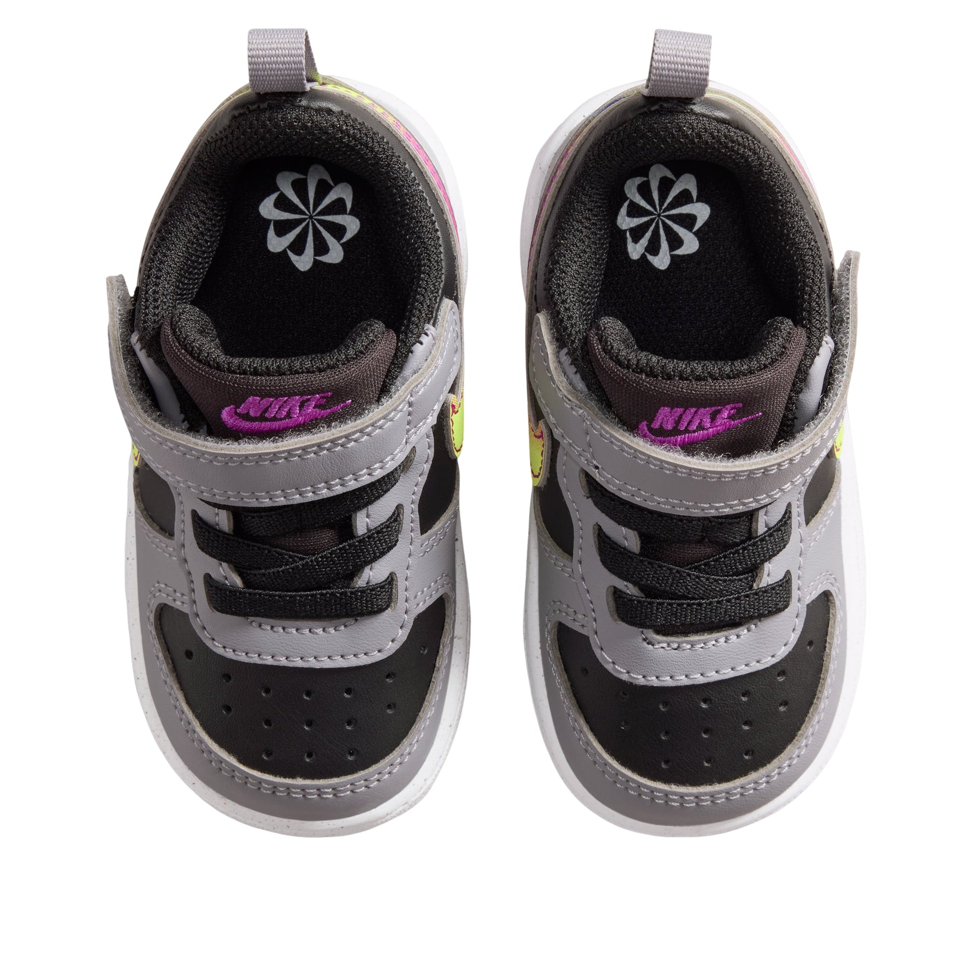 (TD) Nike Court Borough Low Recraft 'Black Cement Grey White Vivid Purple' IO6964-001