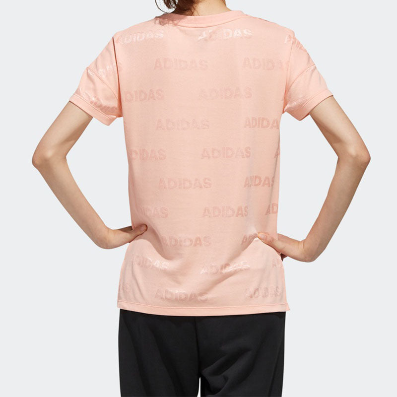 (WMNS) adidas Sports Stylish Round Neck Short Sleeve Pink FK3519