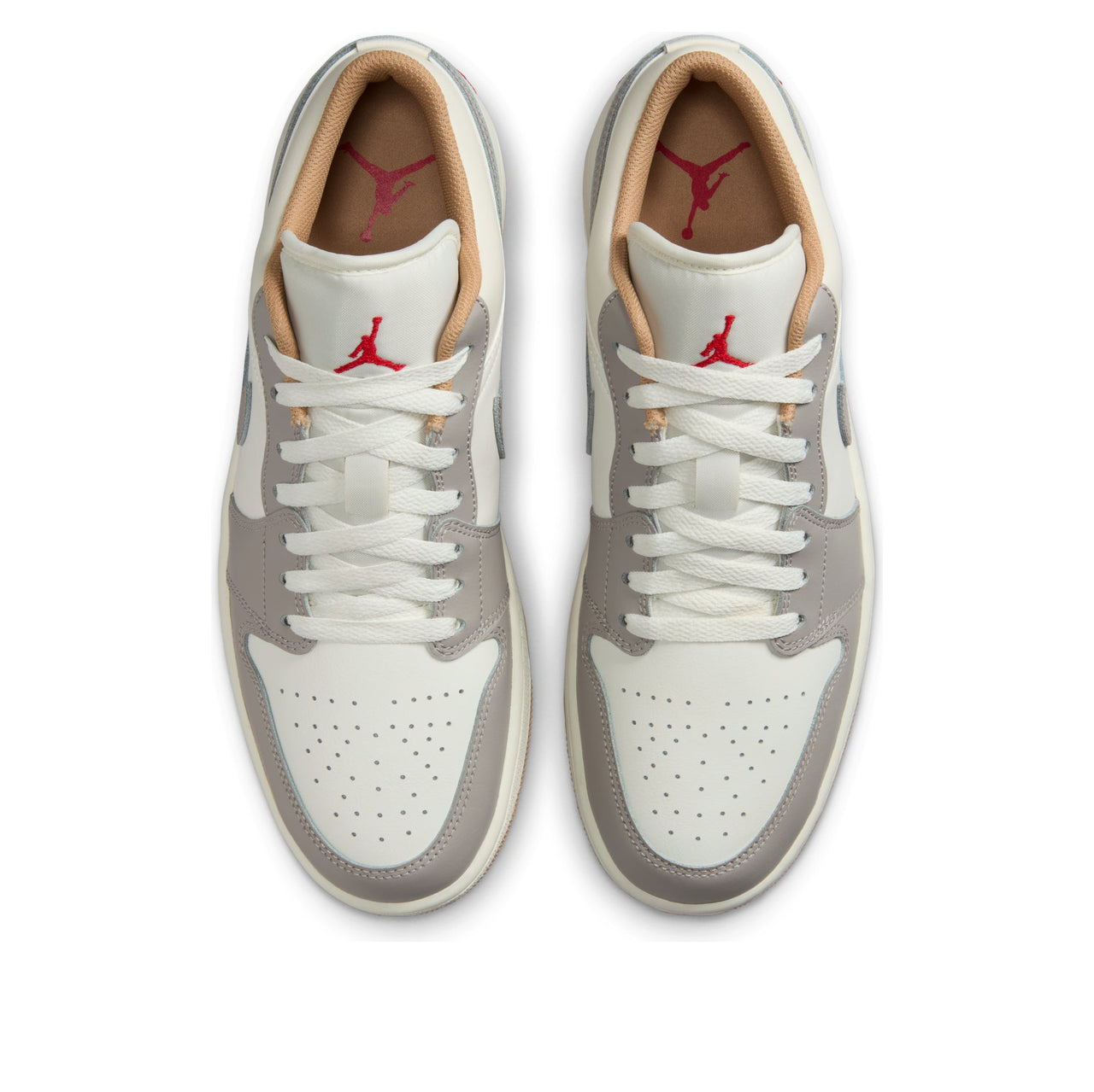 Air Jordan 1 Low 'Sail Fire Red College Grey' 553558-169