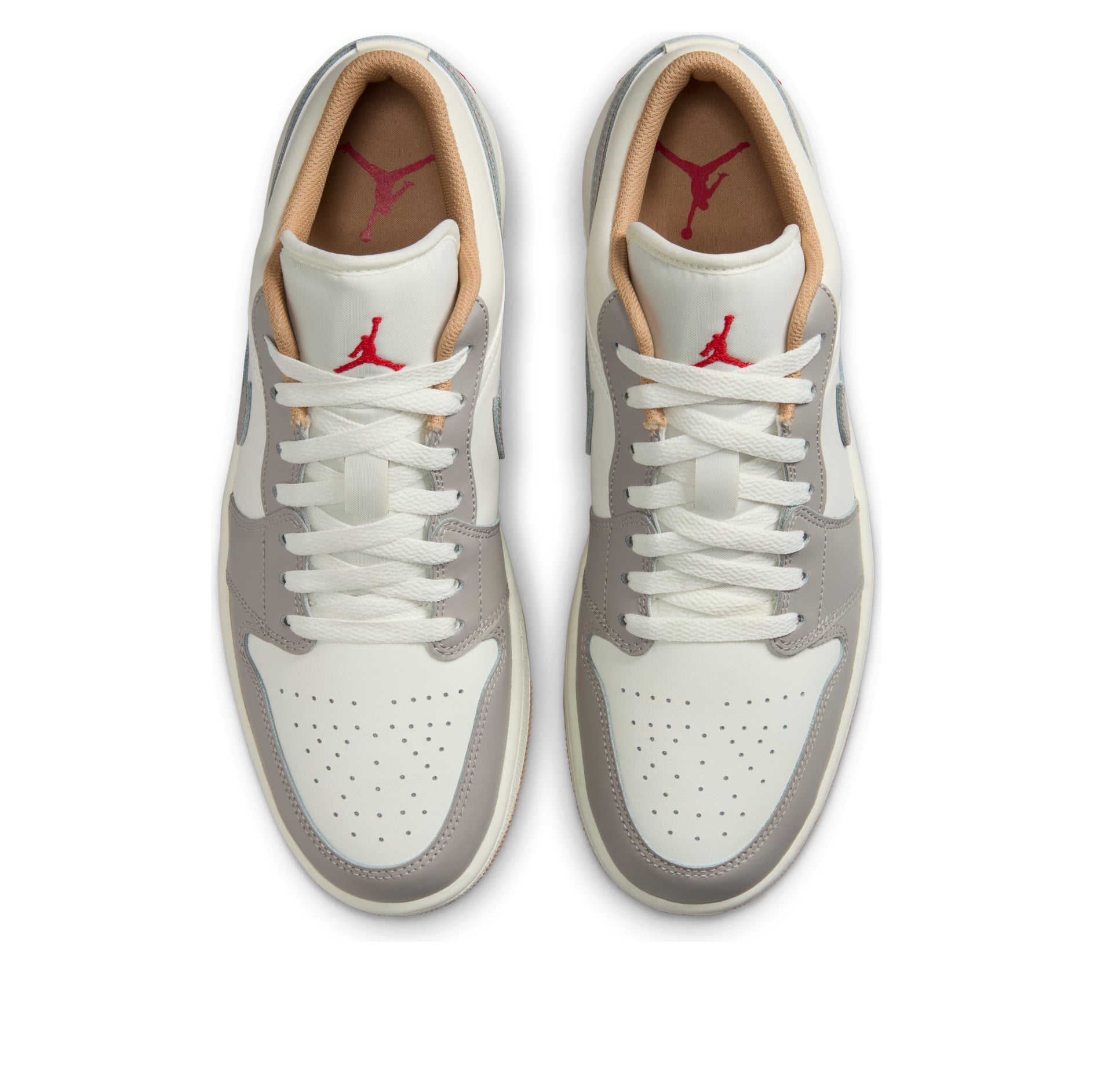 Air Jordan 1 Low 'Sail Fire Red College Grey' 553558-169