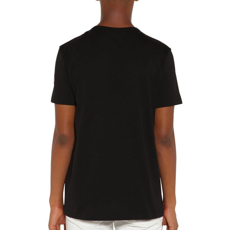 Men's Moncler Pattern Alphabet Printing Short Sleeve Black 0918C736208390T999