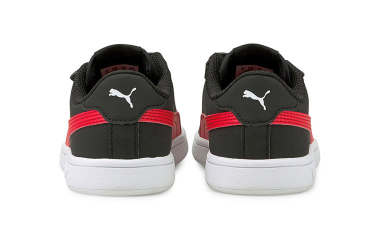 (PS) PUMA Smash V2 Buck V Ps Leisure Shoes Black/Red 365183-26