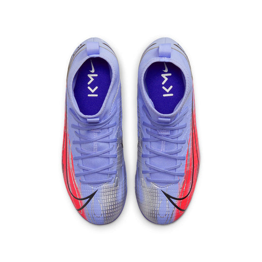 (GS) Nike Mercurial Superfly 8 Academy KM AG High-Top Soccer Shoes 'Purple Orange' DB2675-506