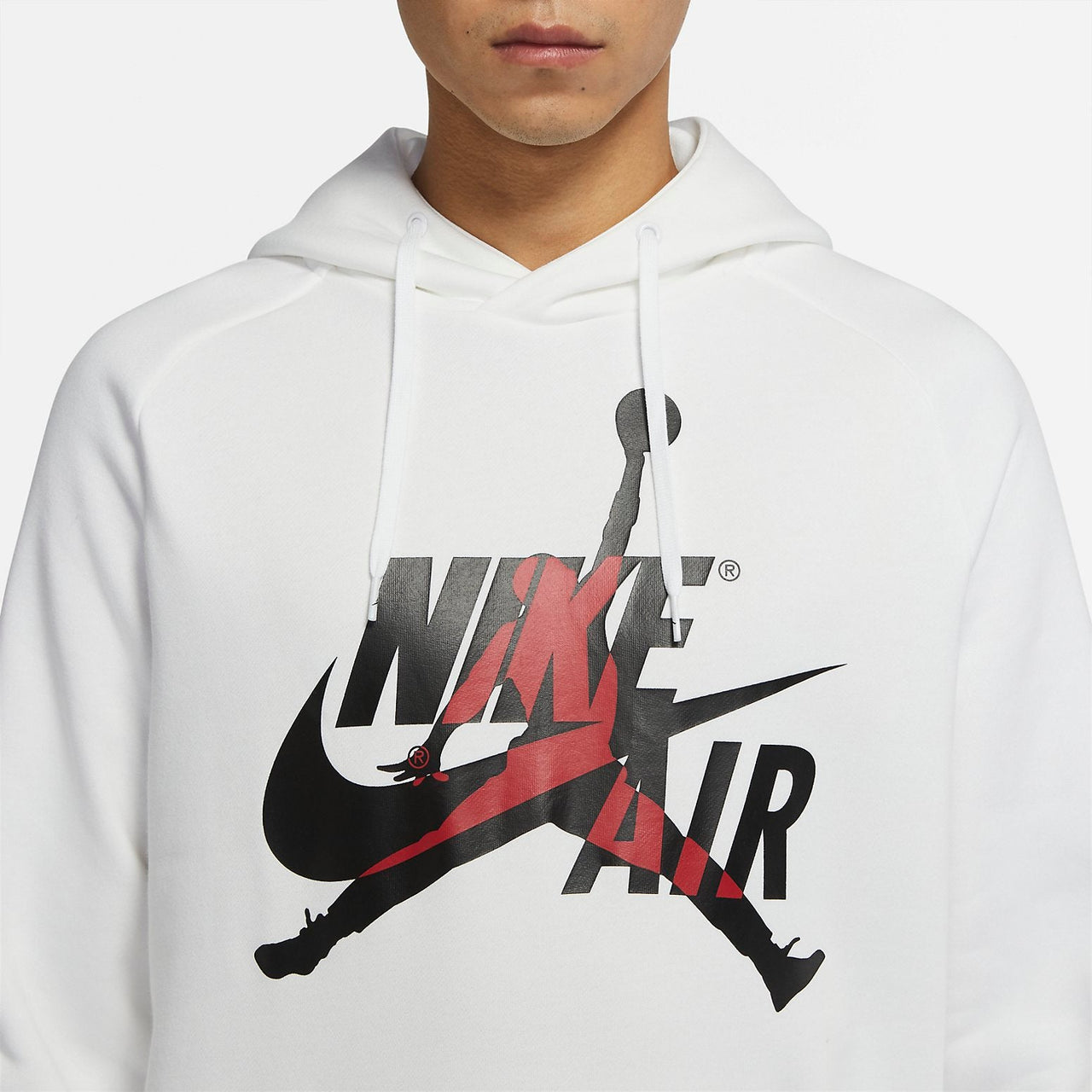 Air Jordan Alphabet Logo Pullover Hooded Fleece 'White' DH9505-101