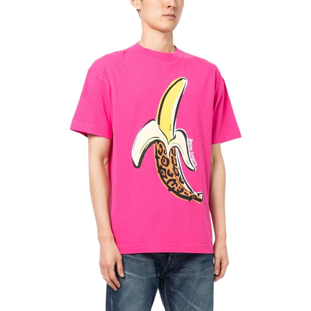 Palm Angels Banana T-Shirt 'Fuchsia Yellow' PMAA001F22JER0063218