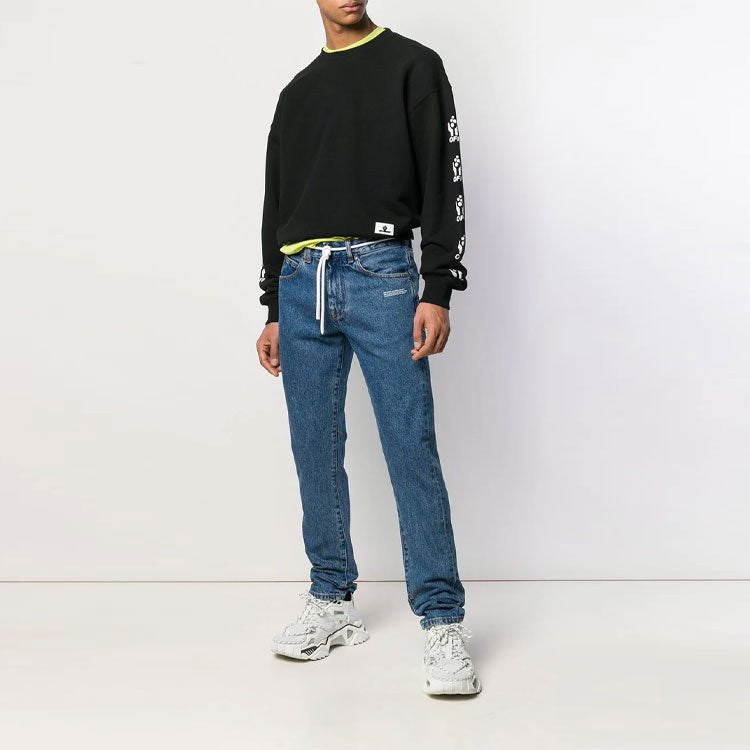 Off-White Hands Over Cotton Sports Fleece Men Black OMBA035S19D250201088