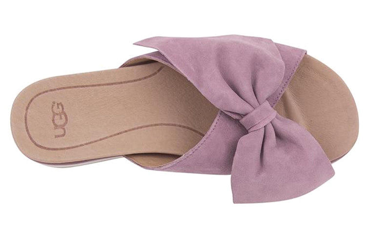 (WMNS) UGG Bow Open Toe Pink Red Slippers 1099803-PDW