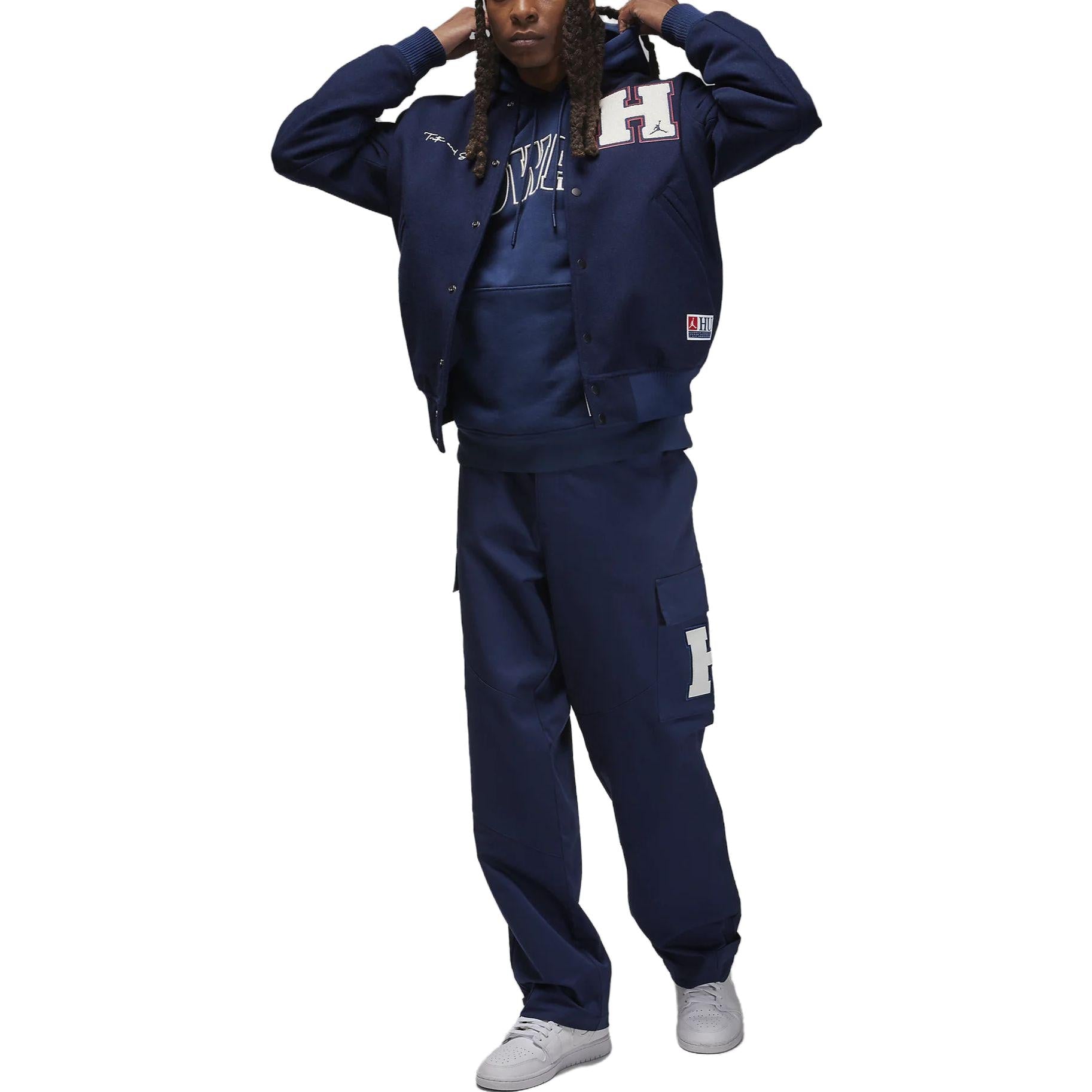 Air Jordan x Howard University Pullover Hoodie 'Navy' FJ9323-419