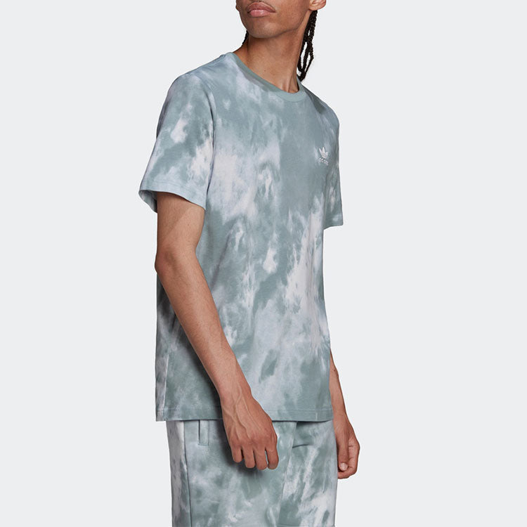 Men's adidas SS22 Tie Dye Sports Home Short Sleeve Colorblock T-Shirt HE9448