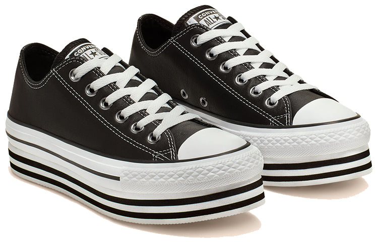 (WMNS) Converse Chuck Taylor All Star Platform Low Top Black White Sponge Cake Sole 'Black White' 565828C