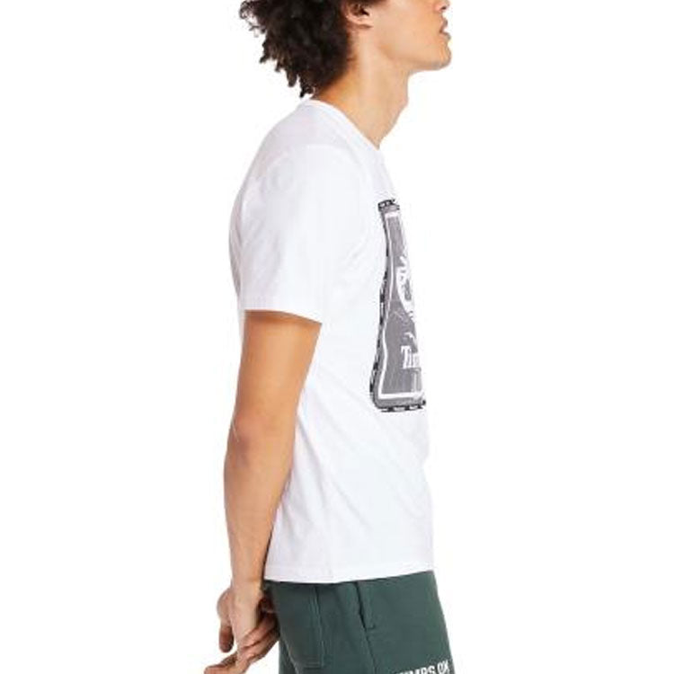 Men's Timberland Round Neck Printing Short Sleeve White A234Y100