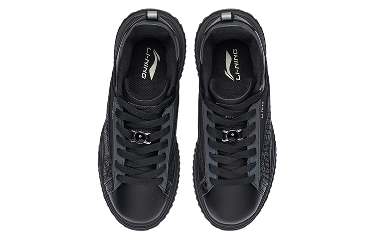 (WMNS) Li-Ning Retro Sport Leisure 'Black' AGCR338-2