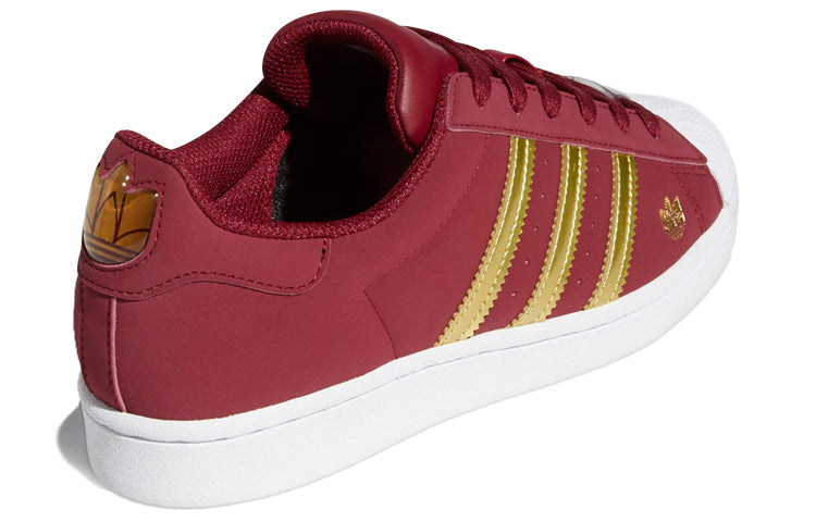 (WMNS) adidas Superstar 'Burgundy Gold Metallic' FZ2119