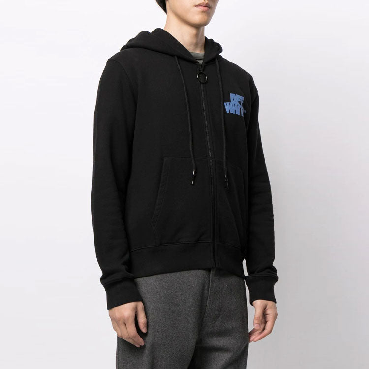 Off-White Men's SS21 Hand Off Logo Sweatshirt Black OMBE001R21FLE0031040