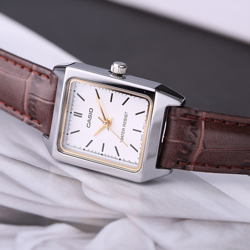 CASIO Female DRESS Japan / South Korea Fashion Quartz Brown Analog LTP-V007L-7E2