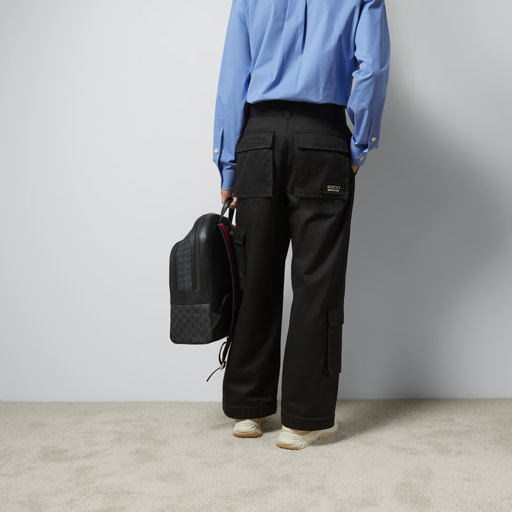 Gucci Cotton Drill Cargo Trousers With Patch 'Black' 776978-ZAPRO-1000