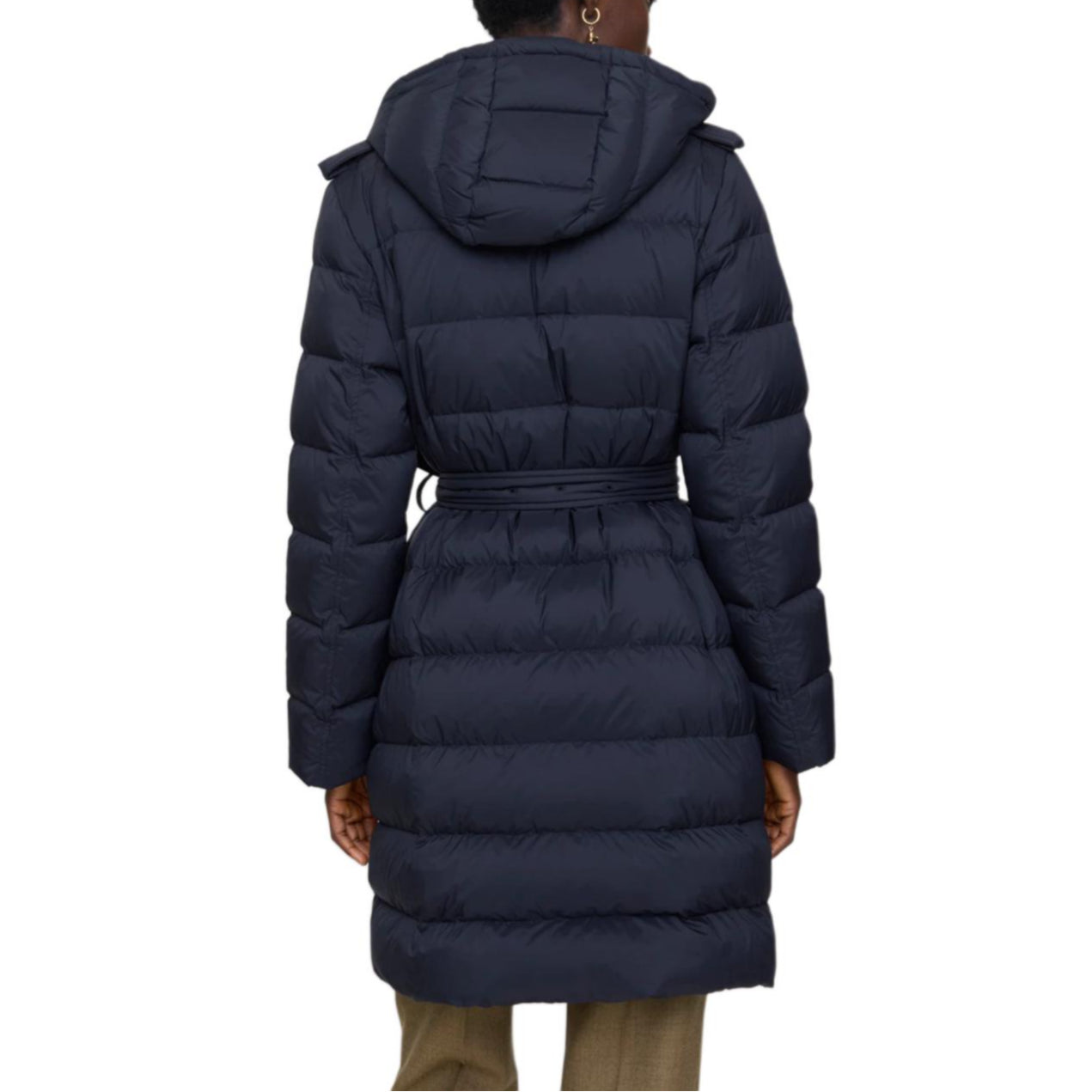 (WMNS) Burberry 25 Mid-length Nylon Hooded Puffer Coat 'Navy Blue' 81103141