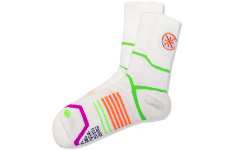 Li-Ning Way Of Wade Basketball Socks 'White Green Purple' AWLT017-2