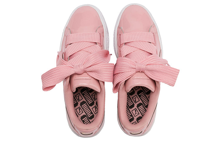 (WMNS) PUMA Basket Heart Patent Shoes Pink/White 363073-24