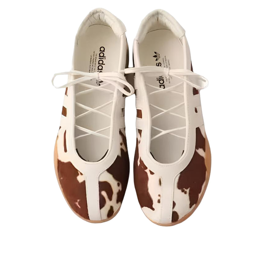 (WMNS) adidas Tarkwondo Mei Cow Print Ballerina Shoes 'Aurora Coffee Cloud White Gum' KJ0229