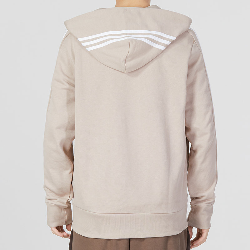 adidas French Terry 3-Stripes Full-Zip Hoodie Jackets 'Beige' IC9839