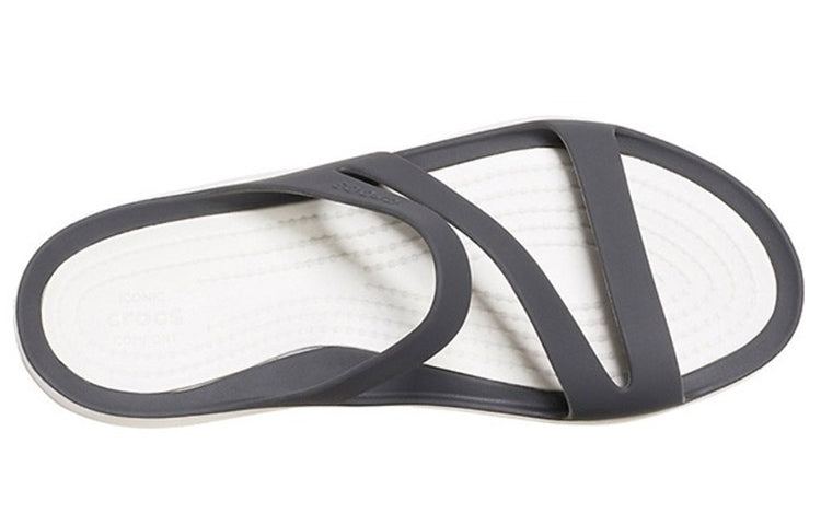 (WMNS) Crocs Sandals 'Grey White' 203998-04D