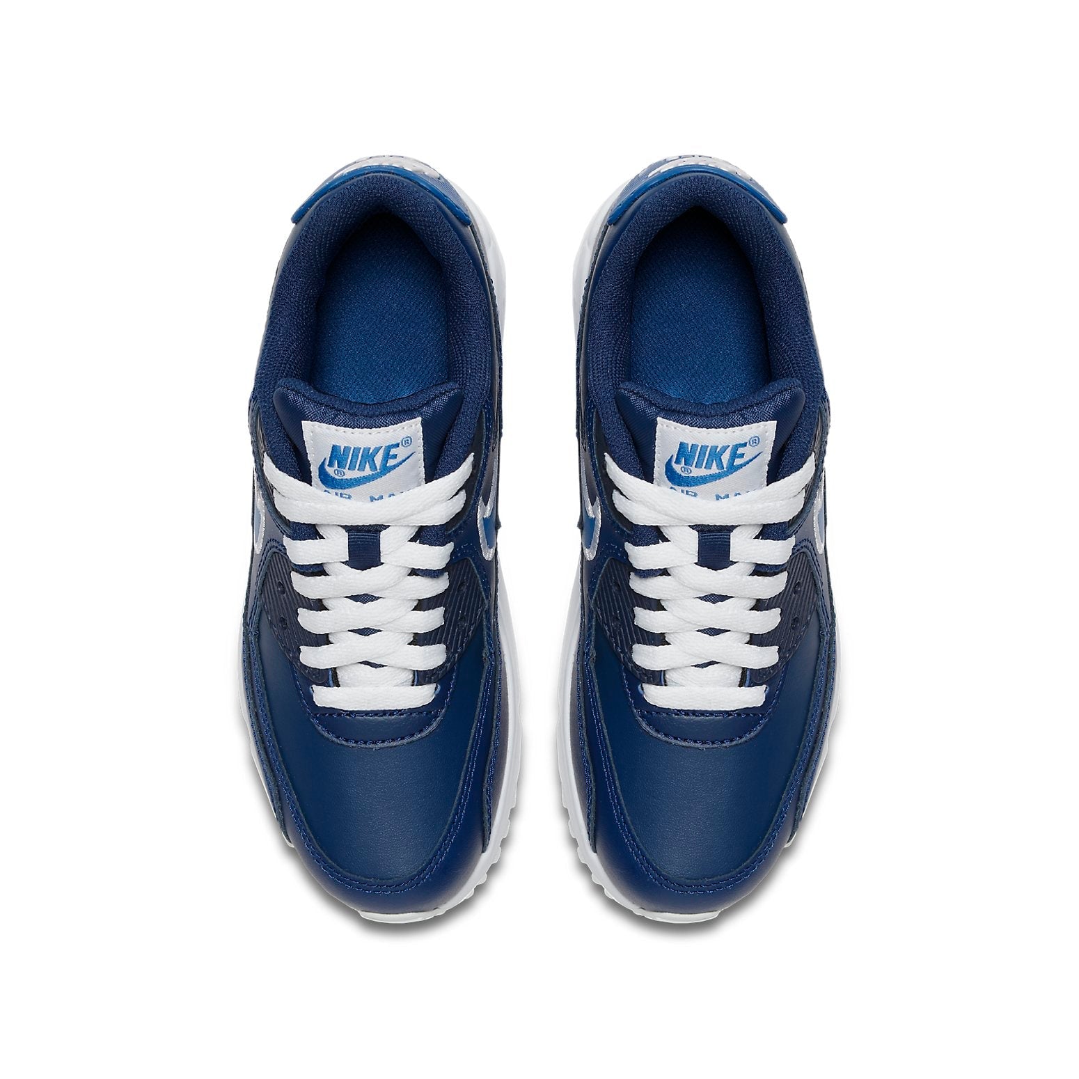 (GS) Nike Air Max 90 LTR Leather Low-Top Blue/White 833412-409