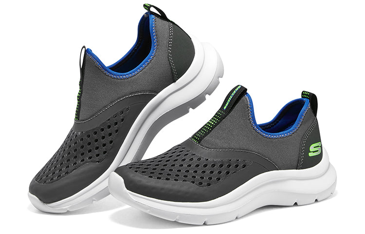 (GS) Skechers Comfy Slip On Shoes 'Grey Blue' 405260L-CCBL