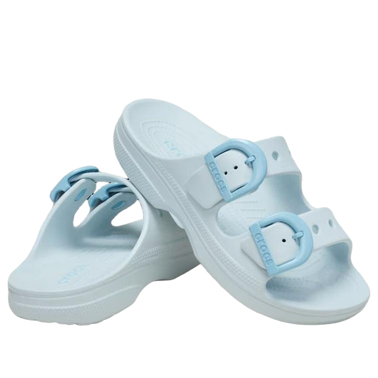 (WMNS) Crocs Saturday Enamel Buckle Sandal 'Vapor Ice' 212867-5EA