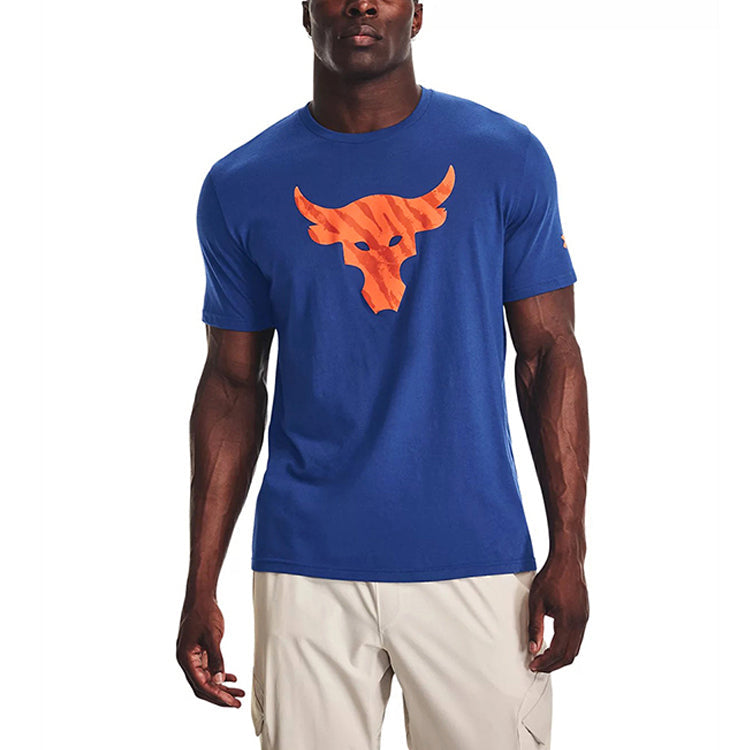 Under Armour Project Rock Brahma Bull Short Sleeve T-shirt 'Blue Orange' 1361733-471