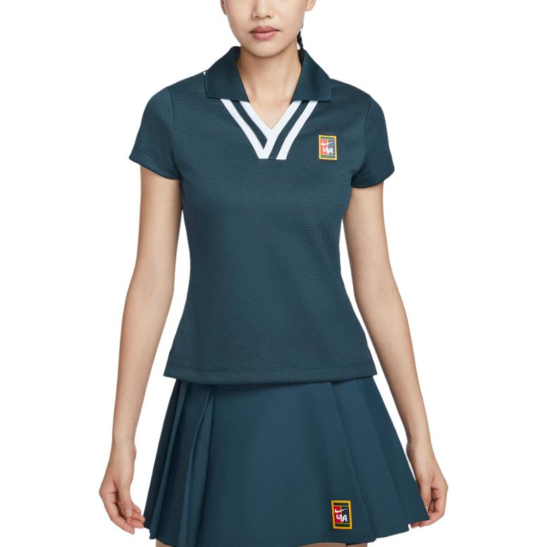 (WMNS) Nike Women by YOON Short Sleeve Polo Shirt Asia Sizing 'Armoury Navy' FZ0277-478