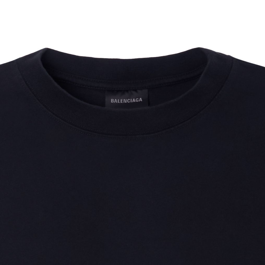 Balenciaga Political Campaign Layered T-Shirt Oversized 'Black' 698631TKVJ19070