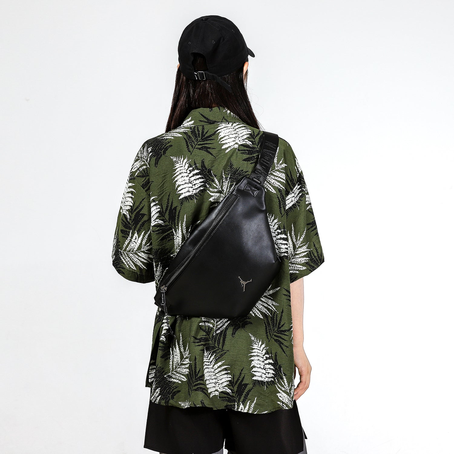 Air Jordan Leather Waist Pack 'Black' JD2133038GS-001