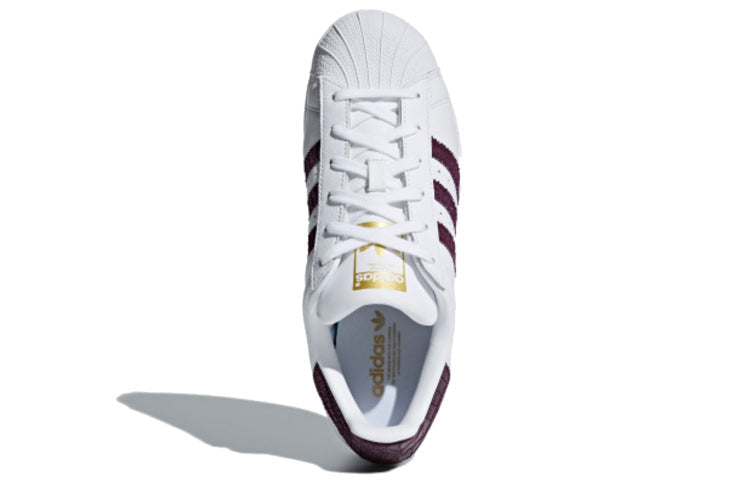(WMNS) adidas originals Superstar 'White Wine Red' DA9104