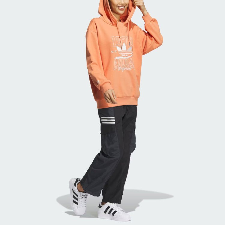 (WMNS) adidas originals Logo Sportswear Hoodie 'light khaki brown' IW9413