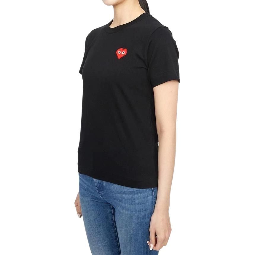 (WMNS) COMME des GARCONS PLAY FW25 x Invader Heart T-Shirt 'Black' AZ-T321-051-1