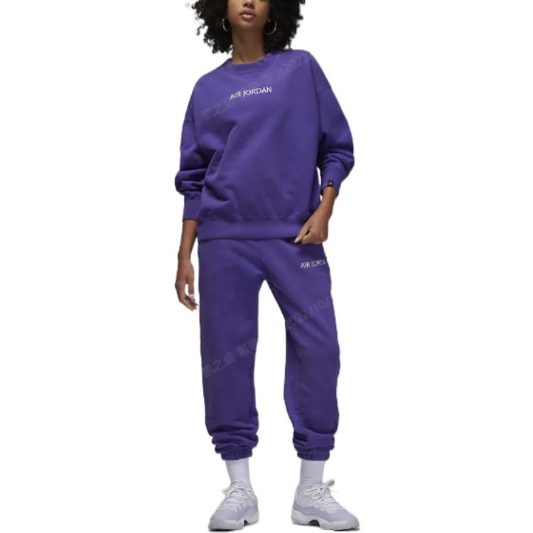 (WMNS)Air Jordan Worldmark Crewneck Sweatshirt 'Purple' DV6470-514