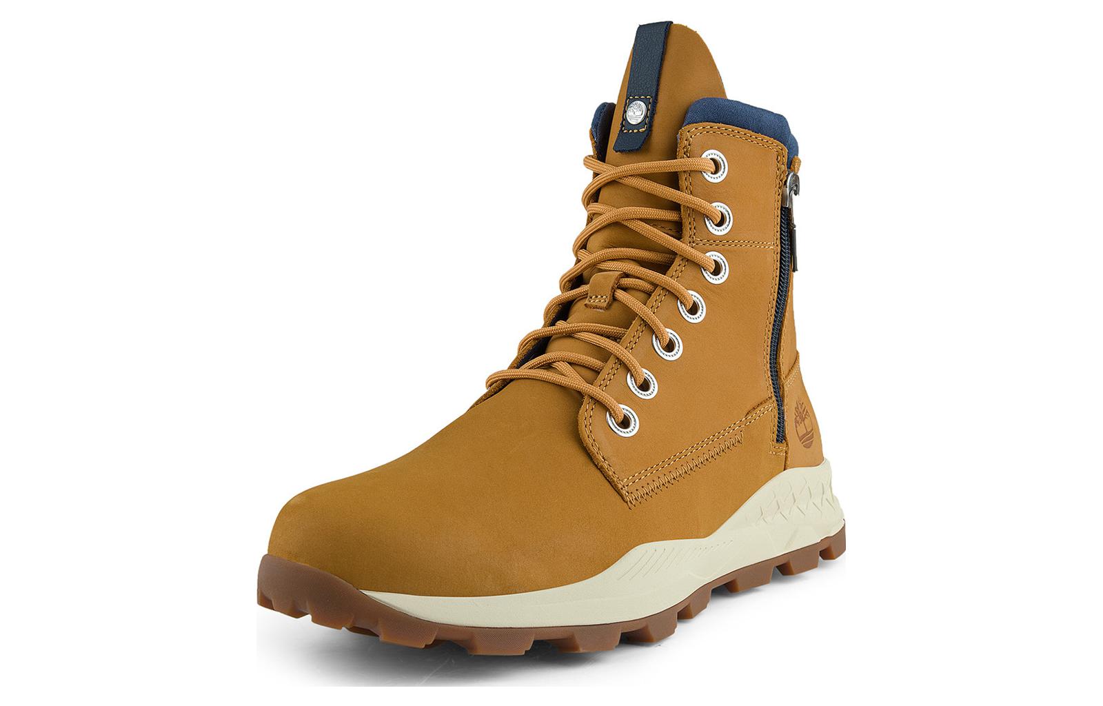 Timberland Brooklyn Side Zip Wide-Fit Boot 'Wheat Nubuck' A2E7FW