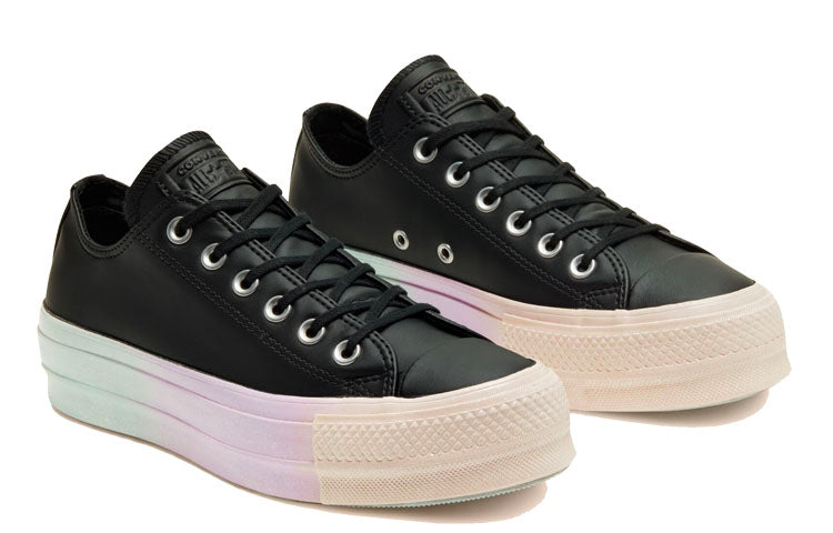 (WMNS) Converse Intergalactic Fade Chuck Taylor All Star Platform Low Top Thick Sole Black Pink 566157C