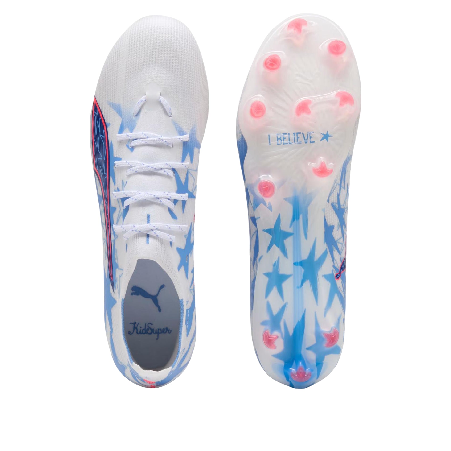 PUMA x Kidsuper x Christian Pulisic Ultra 6 Match FG/AG 'Puma White Pink Lilac Dusky Blue' 109273-01