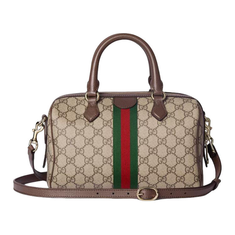 (WMNS) Gucci Ophidia Medium Boston Bag 'Beige Dark Brown' 836825-FAE0J-9867