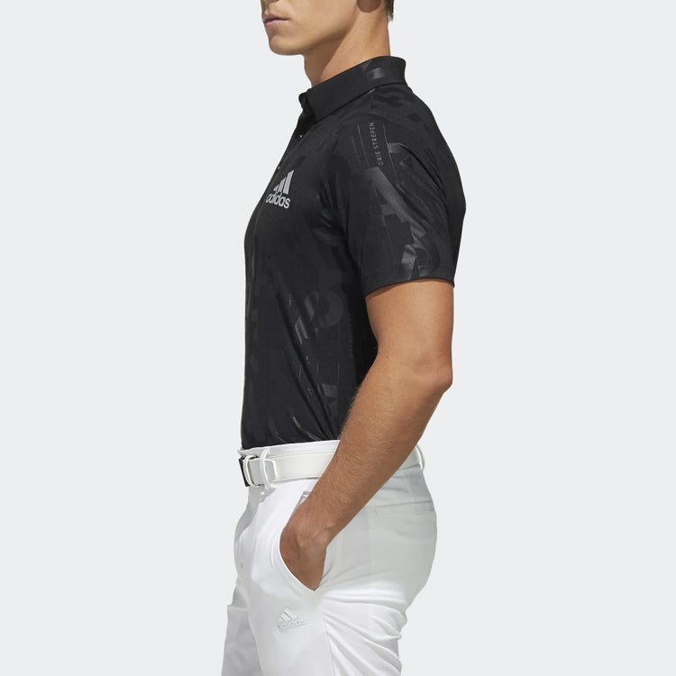 Men's adidas S/S Polo Golf Sports Short Sleeve polo Black FJ3828