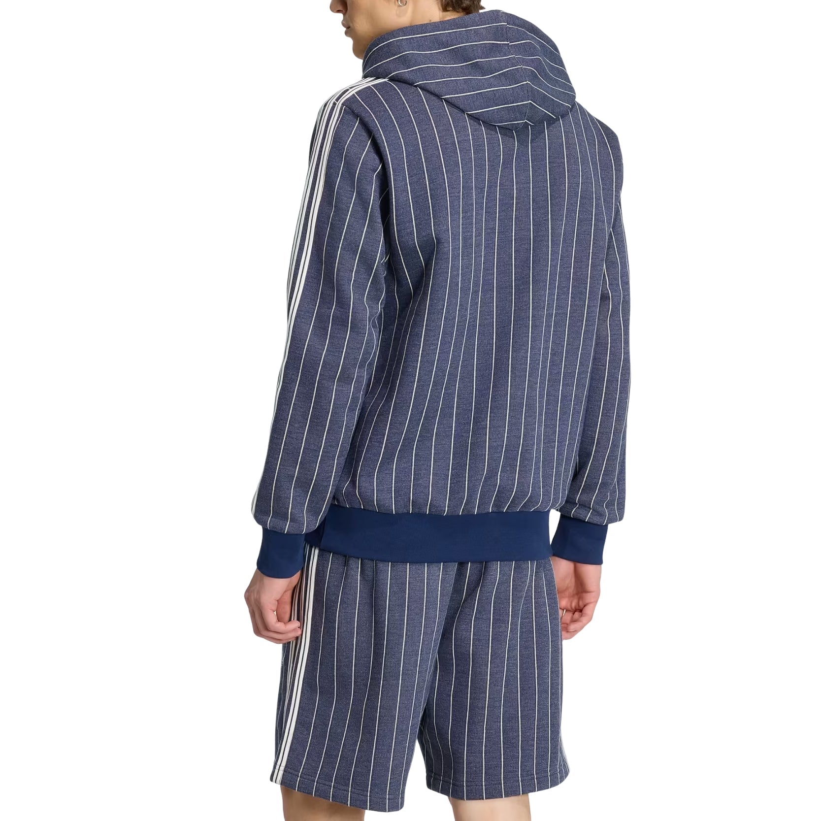 adidas Pinstripes Hoodie Asia Sizing 'Night Indigo' KR9704