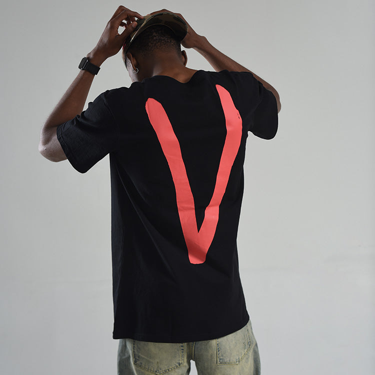 VLONE Love Tee Back Large Logo Short Sleeve Couple Style Black VLTE18SS003