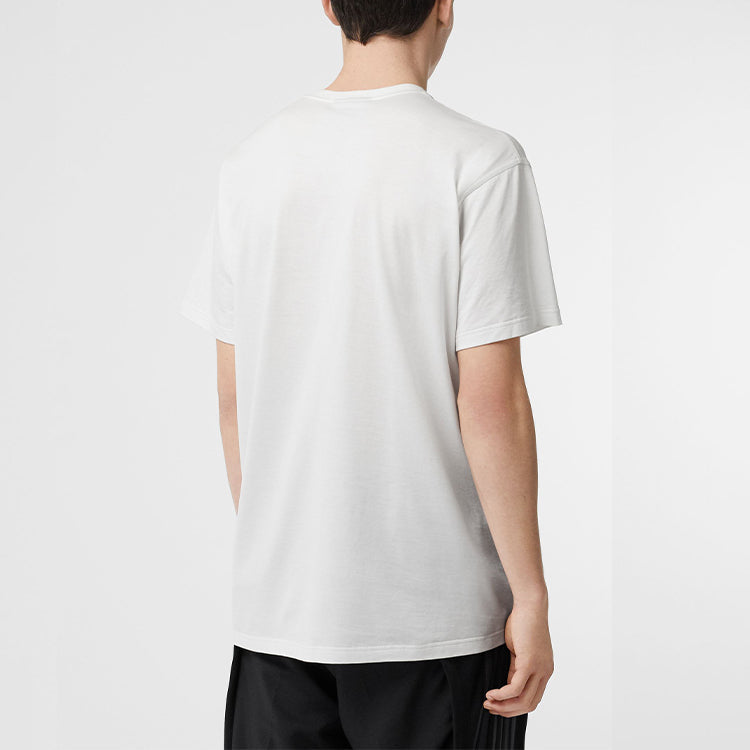 Burberry Logo Printing Cotton Short Sleeve Unisex White 80094951